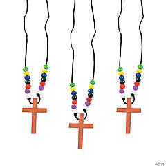 Colors of Faith Cross Necklaces - 12 Pc.