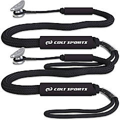 Colt Sports Bungee Dock Lines Mooring Rope for Boats - Black 7 Feet -  Marine Rope, Elastic Boat, Jet Ski, and Dock Line with Secure Stainless  Steel Hooks