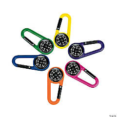 Compass Clip Keychains - 12 Pc.
