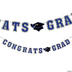 Congrats Grad Banner - Blue
