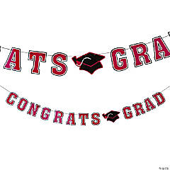 Congrats Grad Banner - Red