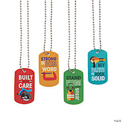Construction VBS Dog Tag Necklaces