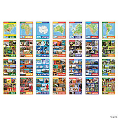 Continents Learning Charts - 28 Pc.