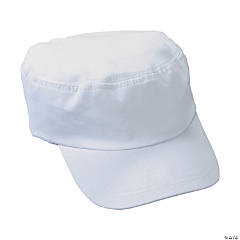 Cotton DIY White Military Hat. 22