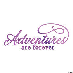 Couture Creations Hotfoil Stamp  Adventures Sentiment