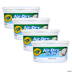 Crayola Air Dry Clay, 2.5lb Buckets, Assorted, Pack of 4