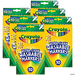 Crayola Project XL Poster Markers, Classic, 4 Per Pack, 3 Packs