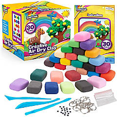Clay Modelling Play Dough Set Craft Modelling Doh Clay Rolling Art Cutters Craft 