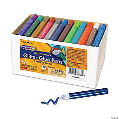 Creativity Street Glitter Glue Pens, Classroom Pack, Assorted Iridescent & Neon Colors, 0.34 fl. oz., 72 Pens