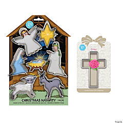 Cross and Nativity 10 Piece Cookie Cutter Set