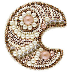 Crystal Art Beadwork kit for creating brooch BP-179 Set of pictures Gingerbread