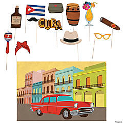 Cuban Party Photo Booth Kit - 15 Pc.