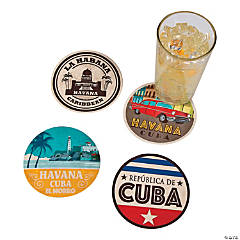 Cuban Print Coasters - 12 Pc.