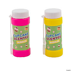 Cupcake-Scented Bubble Bottles - 12 Pc.
