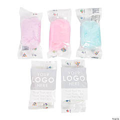 Custom Full-Color Logo & Text Cotton Candy Packs - 24 Pc.
