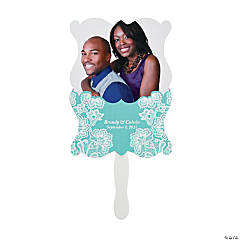 Personalized Wedding Timeline Hand Fans - 12 Pc.