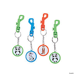 Cute Animal Backpack Clip Keychains - 12 Pc.