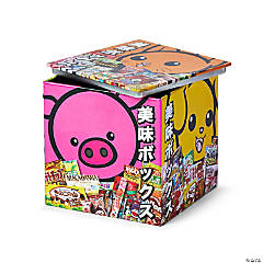 Dagashi Anime Otaku Japanese Snacks 4 x 4 Inch Tin Storage Box