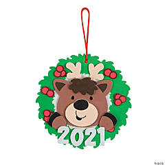 Dated Reindeer Ornament Craft Kit - Makes 12