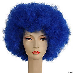 Deluxe Afro Wig, Royal Blue