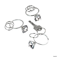 Diamond Ring Keychains - 12 Pc.