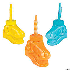 Dino Dig Cups with Straws - 8 Ct.