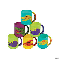 Dinosaur BPA-Free Plastic Mugs - 12 Ct.
