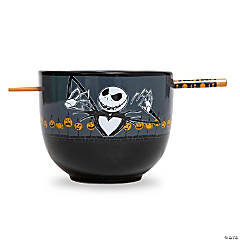 Disney Nightmare Before Christmas Scary Jack 20-Ounce Ramen Bowl With Chopsticks