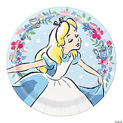 Disney’s Alice in Wonderland Pastel Floral Paper Dinner Plates - 8 Ct.