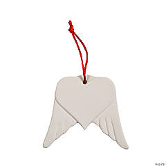 DIY Ceramic Memorial Angel Wing Ornament