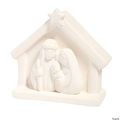 DIY Ceramic Nativity Stables - 6 Pc.
