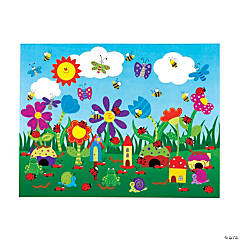DIY Flower Garden Sticker Scenes - 12 Pc.