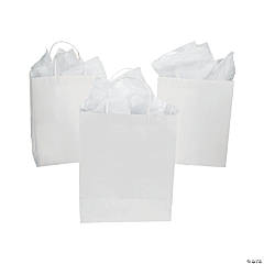 DIY Large White Gift Bags - 12 Pc.