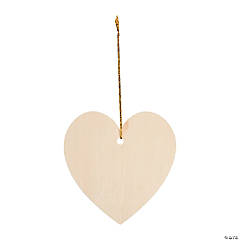 DIY Unfinished Wood Heart Ornaments