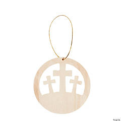 DIY Unfinished Wood Resurrection Crosses Ornaments