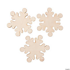 Unfinished Wood Simple Snowflake Shape - Winter Decor - Craft - up to 24  DIY 4 / 1/2