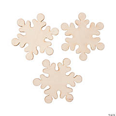 Unfinished Wood Simple Snowflake Shape - Winter Decor - Craft