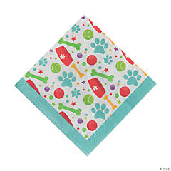 Dog Party Luncheon Paper Napkins - 16 Pc.