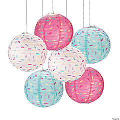 Donut Sprinkles Hanging Paper Lanterns - 6 Pc.