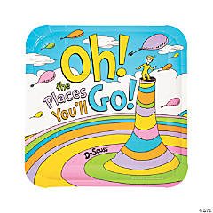 Dr. Seuss™ Oh, the Places You’ll Go Square Paper Dinner Plates - 8 Ct.