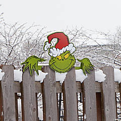 Dr. Seuss™ The Grinch Christmas Fence Peeker Decoration