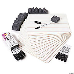 Kleenslate Dry Erase Paddles 24pk Rectangular Classroom Set
