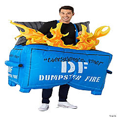 Dumpster Fire Adult Inflatable Costume  One Size