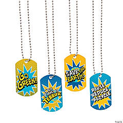 Earth Day Dog Tag Necklaces