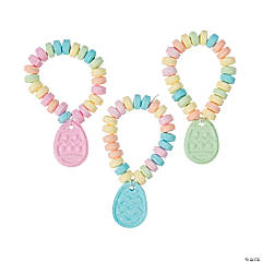 Easter Egg Candy Bracelets - 12 Pc.