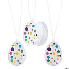 Easter Egg Container Necklaces - 12 Pc.