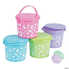 Easter Pails with Lid - 12 Pc.