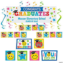 Elementary Graduation Decorating Kit with Personalized Small Banner
