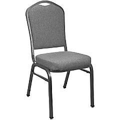  EMMA + OLIVER Trapezoid Back Banquet Chair, Black