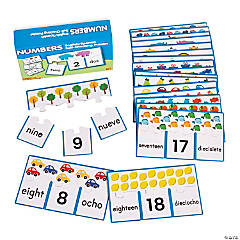 English & Spanish Beginning Numbers Self-Checking Puzzles - 20 Puzzles